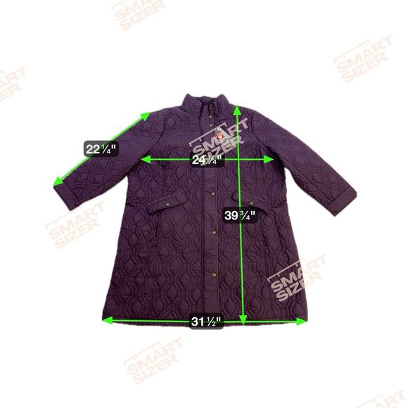 NWT Woman's Lands' End Quilted Insulated Barn Jacket Size 3X/24W-26W Purple - Picture 13 of 14